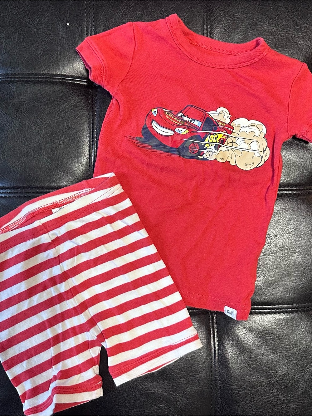 Disney GAP Kids Red Lightning McQueen CARS Short Pajama Set